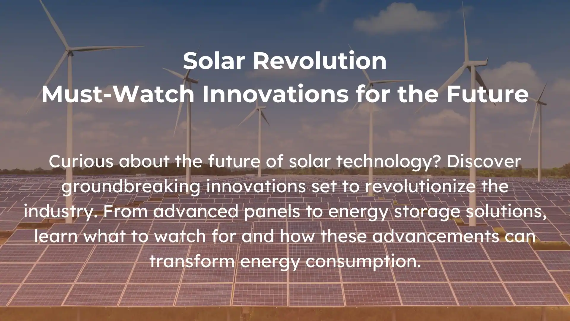 innovation in solar technology