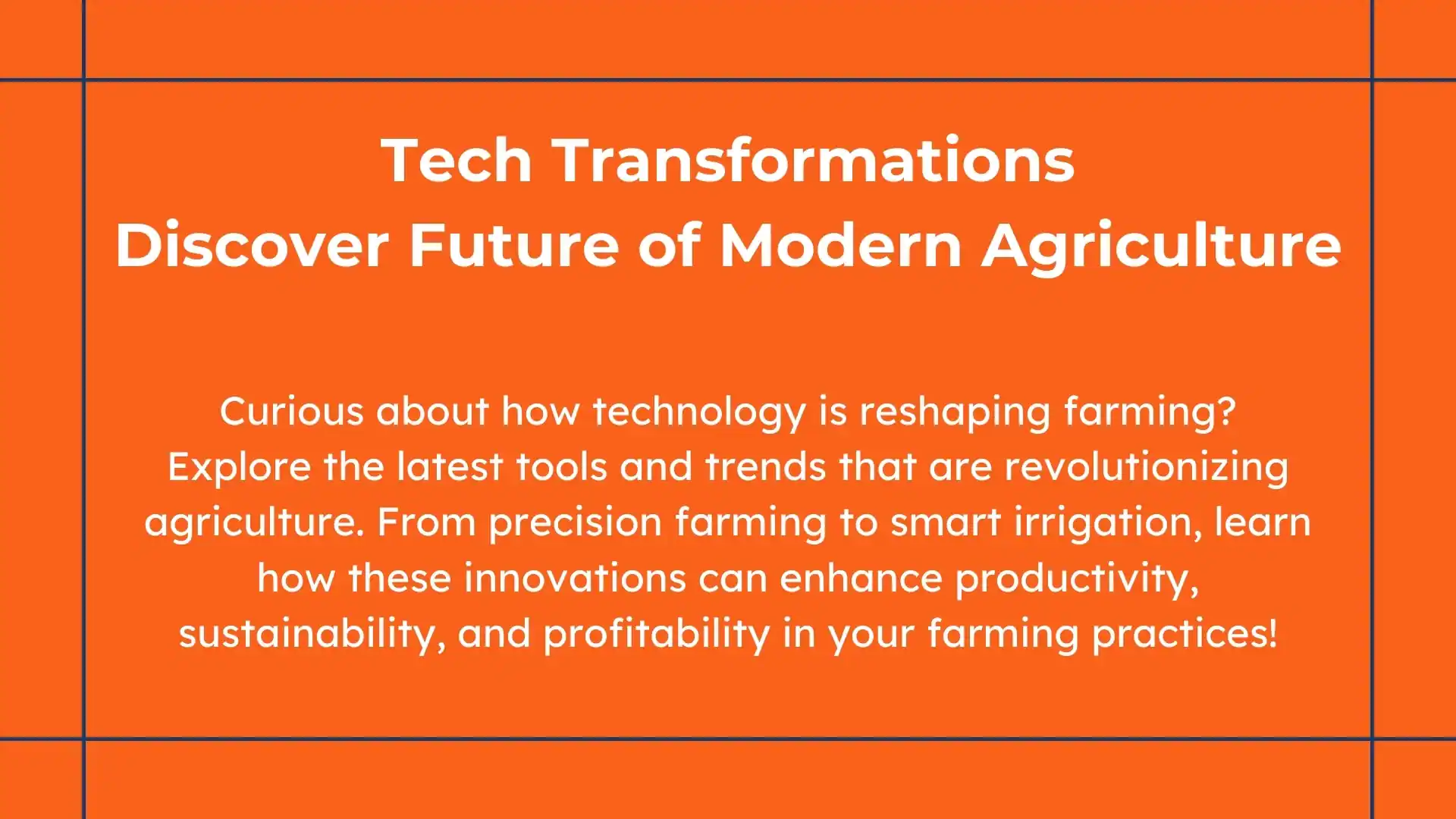 Technology in agriculture innovations